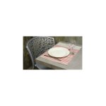 Atelier de la deco 2 sets de table ray� rose et brod� -