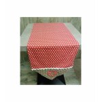 Atelier de la deco chemin de table � pois choco et rouge -