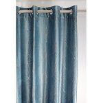 Rideau imprimé feuillage argent - Rideau imprimé feuillage argent -