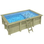 Altanka piscine bois aqua 4, 65 x 2, 85 x h1, 24m avec plage - a sceller