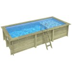 Altanka piscine bois aqua 6, 10 x 2, 85 x h1, 31m avec plage - sans dalle