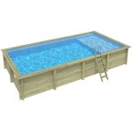Altanka piscine bois aqua 8, 50 x 4, 35 x h1, 45m avec plage - sans dalle