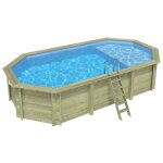 Altanka piscine bois nemo 7, 30 x 3, 97 x h1, 45m avec plage - sans dalle