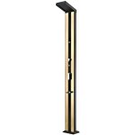 Azialo douche solaire anais deluxe 38l avec rince pieds et brumisateur - noir or