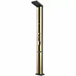 Azialo douche solaire anais deluxe 38l avec rince pieds et brumisateur - noir or