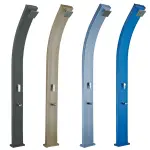 Azialo douche solaire anais luxe courbe 30l - silver bleu