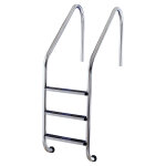 Azialo echelle inox standard hauteur - 3 marches