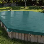 B�che d'hivernage verte pour piscine sunbay octogonale allong�e - safran et kariba 6, 37 x 4, 12m octogonale ...