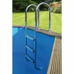 Echelle inox int�rieure 3 marches ubbink pour piscine bois