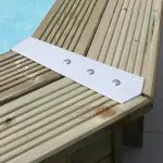 Finition de margelles aluminium ubbink pour piscines bois - 4 pi�ces 45� pour piscine rectangulaire