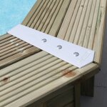 Finition de margelles aluminium ubbink pour piscines bois - 8 pi�ces 135� pour piscine hexagonale ou ...