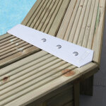 Finition de margelles aluminium ubbink pour piscines bois kit - 4 pices droites pour piscine rectangulaire ...