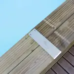 Finitions de margelle inox jardimagine pour piscine bois - 2 pi�ces droites inox pour piscine bois