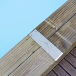 Finitions de margelle inox jardimagine pour piscine bois - 2 pi�ces droites inox pour piscine bois