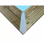 Finitions de margelle inox jardimagine pour piscine bois - 4 pi�ces 90� inox pour piscine bois