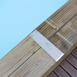 Finitions de margelle inox jardimagine pour piscine bois kit - 2 pi�ces droites inox pour piscine bois ...