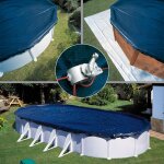 Gr� b�che d'hivernage renforc�e pour piscine acier gre - ovale 8, 20x4, 60m (pour piscine de 7, 30x3, ...