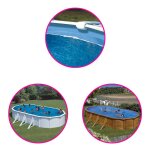 Gr� liner piscine acier gre ovale fixation overlap - 6, 10 x 3, 75 x h1, 20m