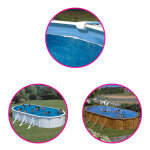 Gr liner piscine acier gre ovale fixation overlap dimension - 6, 10 x 3, 75 x h1, 20m