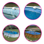 Gr liner pour piscine acier gre ovale fixation avec profil d?accrochage dimension - 9, 15 x 4, 70 x ...