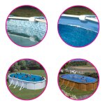 Gr� liner pour piscine acier gre ovale fixation avec profil d'accrochage - 9, 15 x 4, 70 x h1, 20m - ...