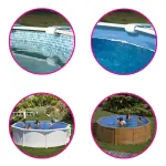 Gr� liner pour piscine acier gre ronde fixation avec profil d'accrochage - 2, 40 x h1, 20m - bleu uni ...
