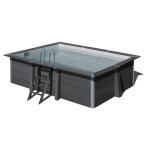 Gr� piscine bois composite avant garde gre 4, 66 x 3, 26 x h1, 24m