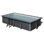 Gr piscine bois composite avant garde gre 6, 06 x 3, 26 x h1, 24m projecteur led - sans