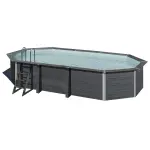 Gr� piscine bois composite avant garde gre 6, 64 x 3, 86 x h1, 24m - avec