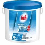 Hth maxitab action 5 - chlore lent multiactions - seau de 10 kg