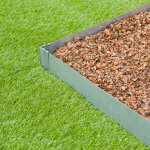 Nature bordure de jardin en acier galvanisé barrières et bordures - effet gris mat Nature bordure de jardin en acier galvanisé barrières et bordures - effet gris mat