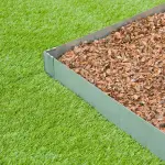 Nature bordure de jardin en acier galvanis� - effet gris mat