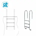 Pi�ces d�tach�es pour �chelle inox ubbink - support �chelle - ancrage dans le bord (� l'unit�)