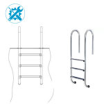 Pi�ces d�tach�es pour �chelle inox ubbink support �chelle - ancrage sur le bord - tampon �chelle + rotule ...