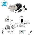 Pi�ces d�tach�es pour pompe de filtration poolmax ubbink tp75 et tp120 - socle