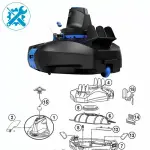 Pi�ces d�tach�es pour robot delta 200 kokido rc26 - brosse