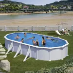 Piscine acier gr� atlantis ovale - 5, 00 x 3, 00 x h1, 32m