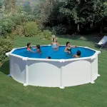 Piscine acier gr� atlantis ronde - 5, 50 x h1, 32m