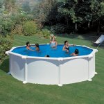 Piscine acier gr� atlantis ronde - 4, 60 x h1, 32m