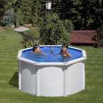 Piscine acier gr� fidji ronde dimension - 5, 50 x h1, 20m