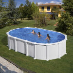 Piscine acier gr� haiti ovale dimension - 10, 00 x 5, 50 x h1, 32m