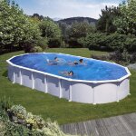 Piscine acier gr� haiti ovale - 7, 30 x 3, 75 x h1, 32m