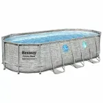 Piscine bestway ovale power steel swim vista d�cor pierre 5, 49 x 2, 74 h1, 22m