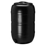 R�cup�rateur d'eau forme tonneau nature - 210l - noir
