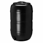 R�cup�rateur d'eau forme tonneau nature - 210l - noir