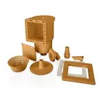 Skimmer pour piscine acier gr� - ar100w - aspect bois