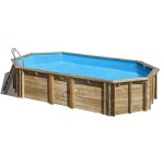 Sunbay piscine bois orange 7, 55 x 4, 56 x h1, 46m