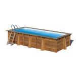 Sunbay piscine bois papaya 5, 20 x 3, 20 x h1, 33m