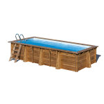 Sunbay piscine bois papaya 5, 20 x 3, 20 x h1, 33m