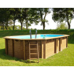 Sunbay piscine bois safran 6, 37 x 4, 12 x h1, 33m